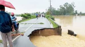 শেরপুরে পাহাড়ি ঢল আর ব্যাপক বৃষ্টিতে ভয়াবহ বন্যা